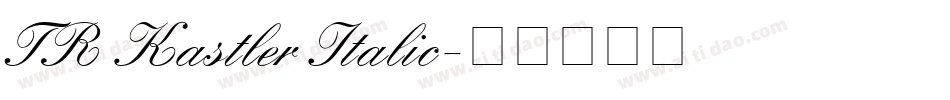 TR Kastler Italic字体转换